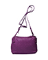 Intrecciato Double-Compartment Crossbody Bag, front view